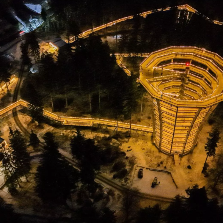 Světelné zimní hry Stezky korunami stromů