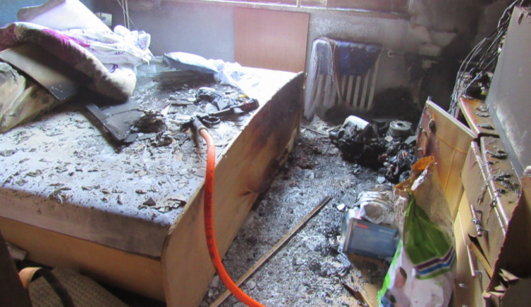 Požár v Pouchovské ulici