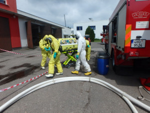 Cvičení s biohazard týmem