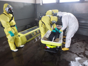 Cvičení s biohazard týmem