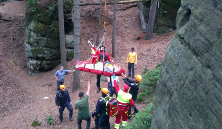 Záchranáři v Adršpachu