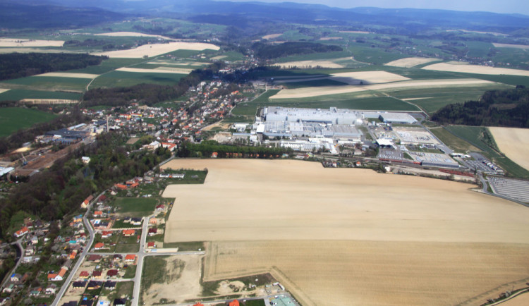 Letecký pohled na Kvasiny