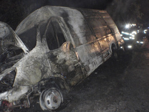 Požár v Bukovině u Pecky na Jičínsku