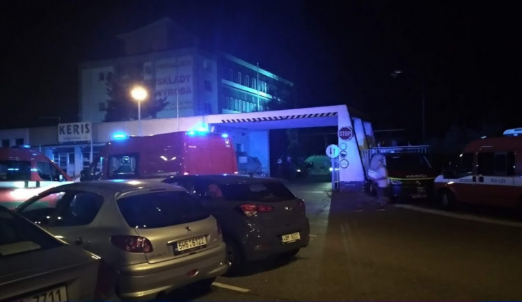 Požár v areálu bývalé Tesly