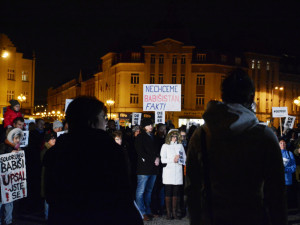 FOTO: Stovky lidí v Hradci požadovaly demisi premiéra Andreje Babiše