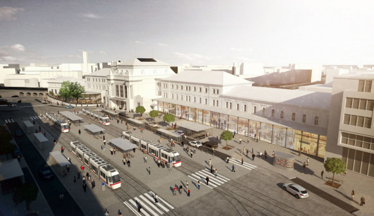 FOTO: Hlavní nádraží před sto lety? Daleko více zeleně. Současný projekt developera přitom se stromy počítá