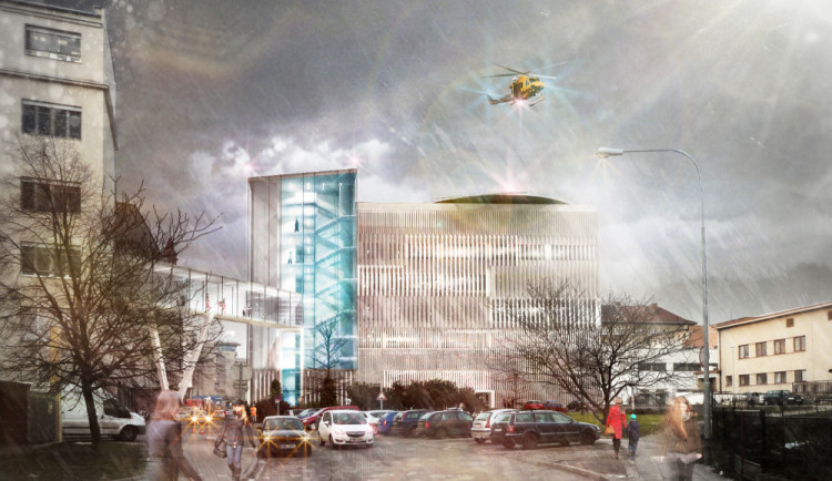 FOTO: Heliport, parkovací místa či další operační sály. Úrazová nemocnice bude mít nový pavilon