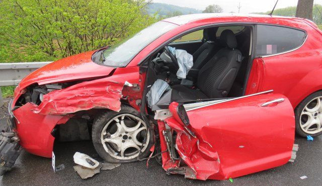 Alfa Romeo po nehodě