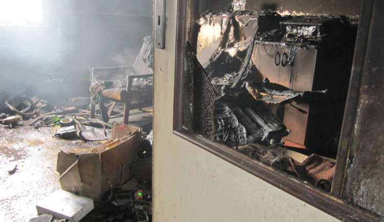 Požár ve Vysokově.