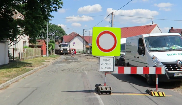 Uzavírka v Malšově Lhotě.