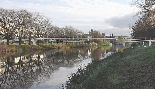 Vítězný návrh lávky přes Labe H