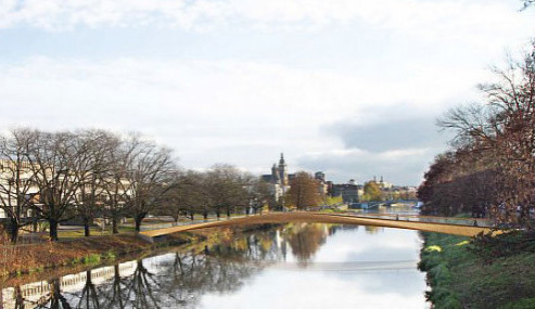 Návrh lávky přes Labe