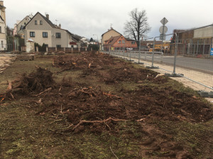 Stavba nového autobusového terminálu v Nové Pace.