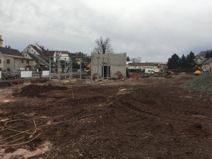 Stavba nového autobusového terminálu v Nové Pace.