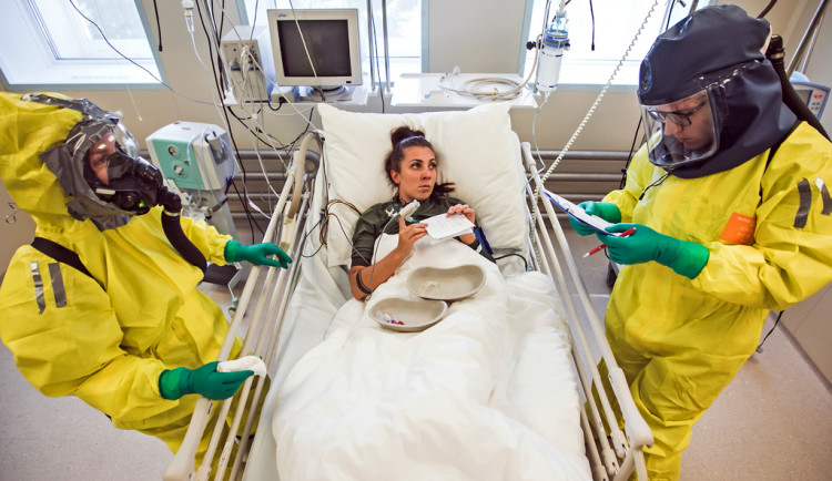 Armádní nemocnice v Těchoníně na Orlickoústecku.