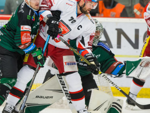 Zápas bez fanoušků Mountfield proti Karlovým Varům prohrál 5:3