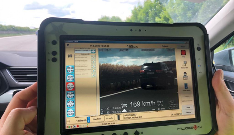 Takto byl zachycen jeden z řidičů, který jel moc rychle