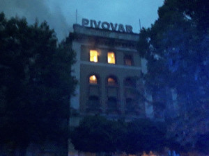 Požár pivovaru ve Vratislavicích nad Nisou