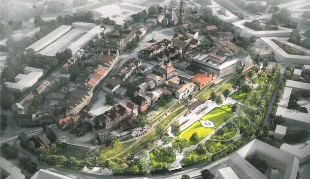 Severní terasy v Žižkových sadech | vizualizace