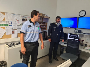 policejní prezident Jan Švejdar na návštěvě  u Městské policie