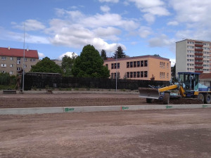 Sběrný dvůr v Náchodě v průběhu rekonstrukce