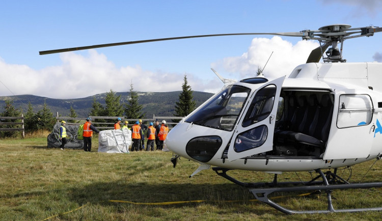 Přeprava sítí na Medvědín