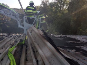 Požár v objektu bývalé pekárny v Rychnově nad Kněžnou
