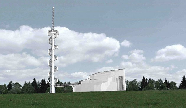 vizualizace rozhledny na vrchu Šibeník