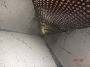 Úzká a hluboká šachta, ve které se kotě ocitlo