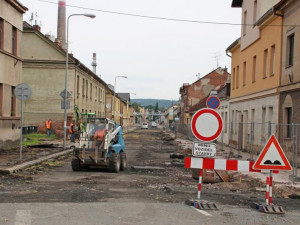 Heydukova ulice v průběhu rekonstrukce