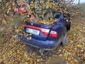 Do Rybné nad Zdobnicí o víkendu letěl vrtulník. Řidič osobního auta narazil do stromu vedle silnice