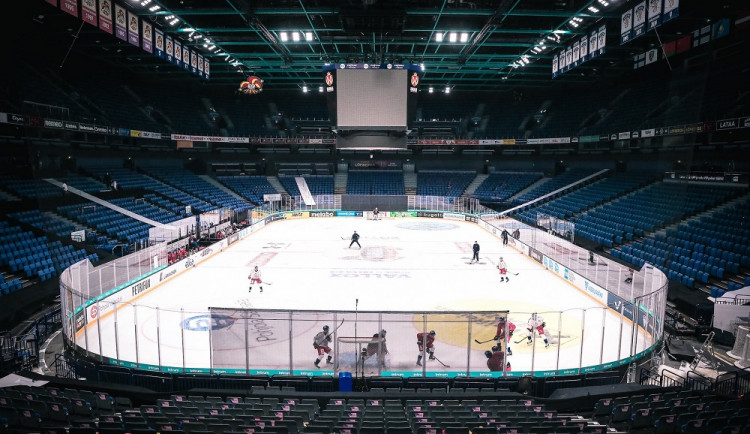 Čeští hokejisté při tréninku v Helsinkách