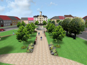 Vizualizace Husova náměstí v České Skalici
