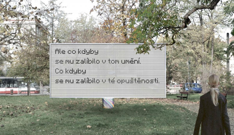 Haukovou a Chalupeckého bude ve vršovickém parku připomínat billboard. Ten bude řízený umělou inteligencí