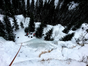 I letos v Labském dole vznikl velký ledopád. Láká lezce z celé České republiky