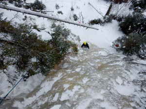 I letos v Labském dole vznikl velký ledopád. Láká lezce z celé České republiky