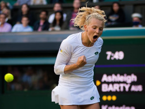 Kateřina Siniaková na Wimbledonu.