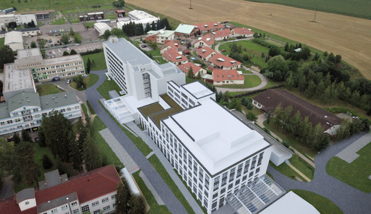 Nový pavilon rychnovské nemocnice začne růst v příštím roce. Klapla dotace od státu