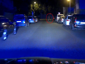 Jste zrádce lidství, křičel na strážníky zatčený muž. Bez bot se snažil utéct z nabouraného auta