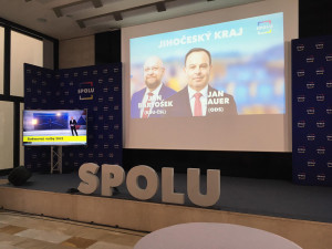 Volební štáb koalice SPOLU.
