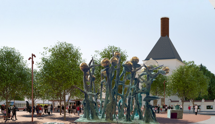 Mendela bude v Brně připomínat průchozí socha inspirovaná hrachem