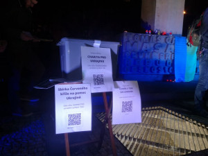 V Hradci Králové vyjádřili podporu Ukrajině stovky lidí. Promluvili studenti, zástupci církve i samotní Ukrajinci