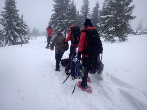 Pod vrcholem Sněžky narazili hasiči na vyčerpaného muže. Měl u sebe kytaru, ale zimní vybavení chybělo