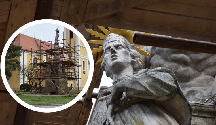 V Hodoníně odstartovalo restaurování poškozeného morového sloupu