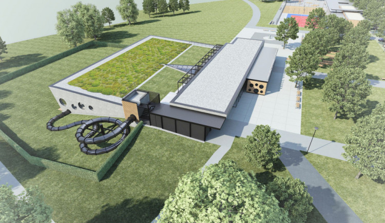 Stavba bazénu ve Vrchlabí je za polovinou. Měl by otevřít na konci roku