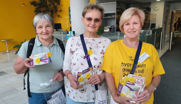 Dobrovolníci ve žlutých tričkách vyšli do ulic. Zakoupením kytičky podpoříte boj proti rakovině