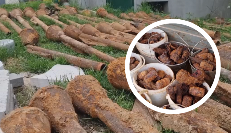 Evakuace na Znojemsku. Pyrotechnici odkryli pancéřové pěsti i tisíce ručních granátů