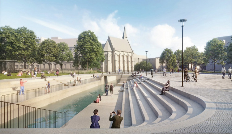 Podzemní parkoviště a schody k vodě. Budějce chystají velkou proměnu Senovážného náměstí