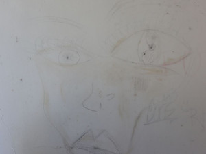 Malůvka na Tyršově mostě v Hradci Králové