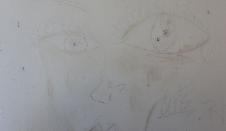 Malůvka na Tyršově mostě v Hradci Králové